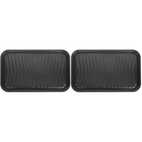 2Pièces Plaque Grill Fer Noir Pour Poisson Viande Bbq 2