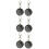 6Pièces Clip Noir Quartz Pour Infirmière Lecture Facile 5