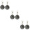 6Pièces Clip Noir Quartz Pour Infirmière Lecture Facile 4