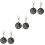 6Pièces Clip Noir Quartz Pour Infirmière Lecture Facile 8