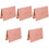 5Pièces Porte-Documents Rose Cuir Protection Et 5