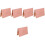 5Pièces Porte-Documents Rose Cuir Protection Et 6
