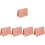 5Pièces Porte-Documents Rose Cuir Protection Et 7