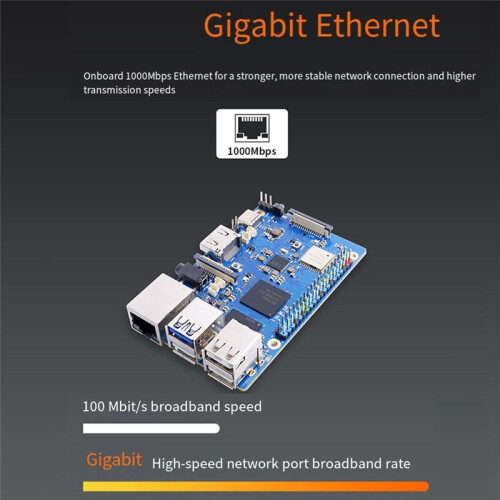Development Board Module for Orange Pi 3B Development Board Orange Pi 3B Quad Core RK3566 Support EMMC Module,RAM 4GB 2