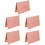 5Pièces Porte-Documents Rose Cuir Protection Et 8