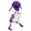 10Pièces Jouet Décompression Squelette Violet Amusant Pour Enfants 1