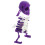 10Pièces Jouet Décompression Squelette Violet Amusant Pour Enfants 3