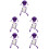 10Pièces Jouet Décompression Squelette Violet Amusant Pour Enfants 8