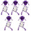 10Pièces Jouet Décompression Squelette Violet Amusant Pour Enfants 5