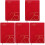 5Pcs Red PU Office Academic Planner Portable Writing Notebook 4