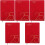 5Pcs Red PU Office Academic Planner Portable Writing Notebook 5