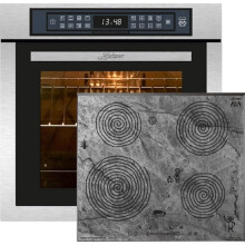 Kaiser EH 6306 R+KCT 6705 FI Ara, quattro incassabili, inox, 79L + piano cottura a induzione 60 cm