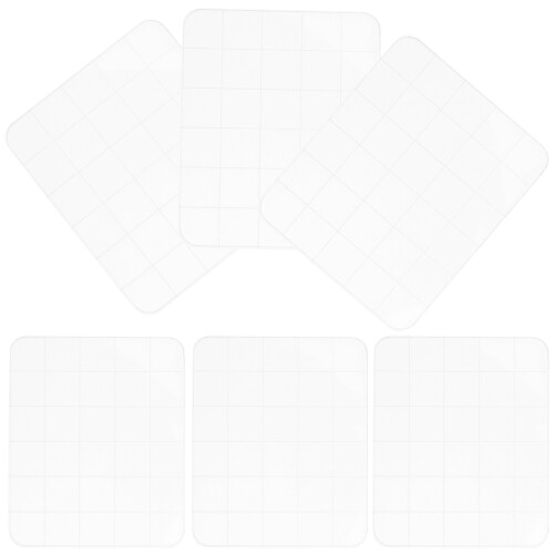 18Pièces Supports Acryliques Blancs Pour Tampons Conception Précise 1
