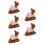 5Pièces Figurines Vintage Marron Plastique Pour Décoration 7