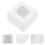 300Pcs White Paper Cake Boxes with Clear Window for Donuts Pastries 7