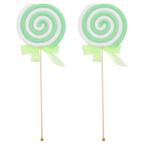 6Pièces Sucettes Vert Décoratives Props Photo Enfants