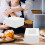 300Pcs White Paper Cake Boxes with Clear Window for Donuts Pastries 4