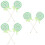 6Pièces Sucettes Vert Décoratives Props Photo Enfants 8