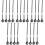 20Pièces Mât Guidon Robuste Noir Facile À Installer 4