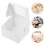 300Pcs White Paper Cake Boxes with Clear Window for Donuts Pastries 9