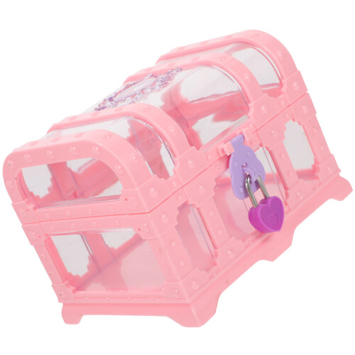 4Pièces Coffres Roses Pour Jouets Et , Style Pirate Rétro 1