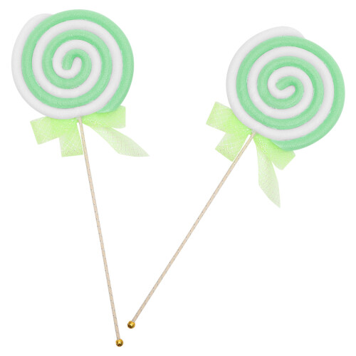 6Pièces Sucettes Vert Décoratives Props Photo Enfants 1