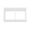 2Pcs White Bamboo Floating Shelf Organizer Hollowed Out Wall Rack 1
