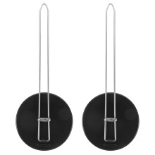 10Pcs Stackable Tumbler Lid Storage Rack Stable Black ABS Steel Holder