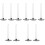 10Pcs Stackable Tumbler Lid Storage Rack Stable Black ABS Steel Holder 5