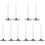 10Pcs Stackable Tumbler Lid Storage Rack Stable Black ABS Steel Holder 4