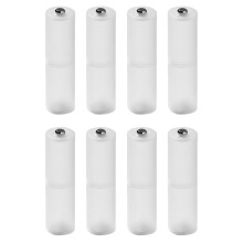 16Pcs White PP Battery Converter Case Organizer for Storage Use