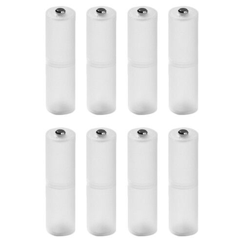 16Pcs White PP Battery Converter Case Organizer for Storage Use