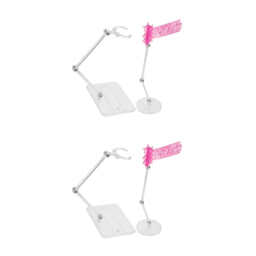 2Sets Durable Plastic Doll Figure Stand for Home Use Assorted Color 2