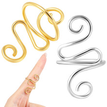 6Pcs Durable Metal Crochet Rings Adjustable Loops for Yarn Tension