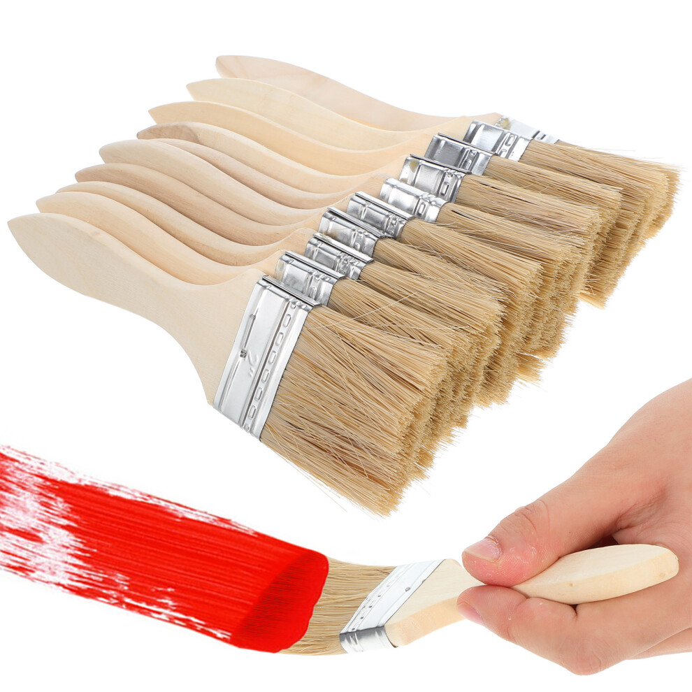 60Pcs Versatile Khaki Paint And Baking Brushes With Wooden Handle 3011827815484