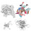 60Ensembles Supports Porte-Clés Mdf Sublimation Multi-Usages Colorés 1