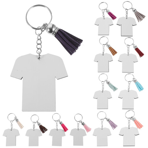 60Ensembles Supports Porte-Clés Mdf Sublimation Multi-Usages Colorés 2