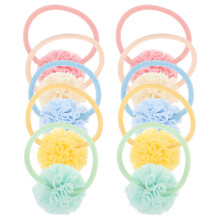50Pcs Soft Fabric Ponytail Holders Assorted Color Hair Accessories