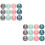 2Ensembles Stickers Pour Bébés Papier Durable Mélangées 6