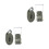 2Sets Durable Green Cargo Tie Down Straps Polyester Ratchet Buckle 7