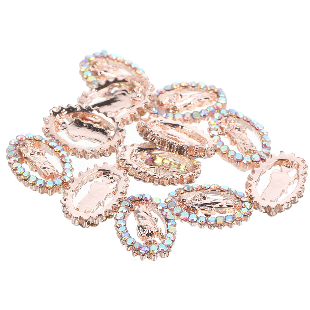 Iplusmile 96Pcs Multi Colored Metal Nail Charms Small Diy Manicure Ornaments