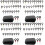 328Pièces Kit Extraction Broches Terminal Électrique Noir ABS 7