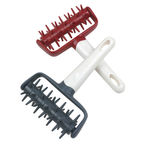 8Pcs Home Use Pizza Dough Roller Plastic Red Pastry Wheel Baking Tool