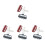 8Pcs Home Use Pizza Dough Roller Plastic Red Pastry Wheel Baking Tool 3