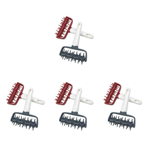 8Pcs Home Use Pizza Dough Roller Plastic Red Pastry Wheel Baking Tool 2