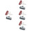 8Pcs Home Use Pizza Dough Roller Plastic Red Pastry Wheel Baking Tool 7