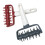 8Pcs Home Use Pizza Dough Roller Plastic Red Pastry Wheel Baking Tool 2
