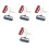 8Pcs Home Use Pizza Dough Roller Plastic Red Pastry Wheel Baking Tool 4