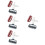 8Pcs Home Use Pizza Dough Roller Plastic Red Pastry Wheel Baking Tool 8