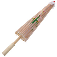 3Pcs Vintage White Hand Umbrella Bamboo Silk for Dance Stage Prop
